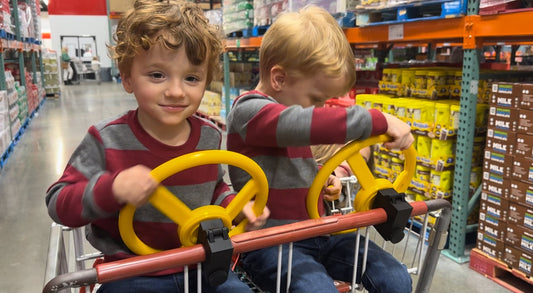 Shopping cart steering wheel